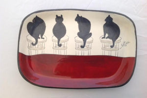 Large ceramic tray in 8 designs