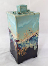 Load image into Gallery viewer, Square Ceramic Bottle with Salamanders