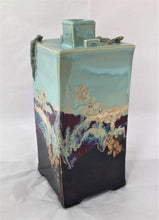 Load image into Gallery viewer, Square Ceramic Bottle with Salamanders