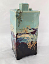 Load image into Gallery viewer, Square Ceramic Bottle with Salamanders