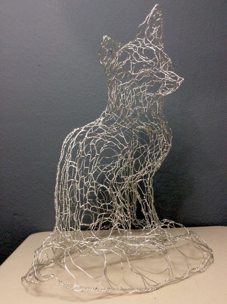 Silver Fox Wire Sculpture – The Highlight Gallery