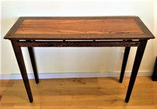 Load image into Gallery viewer, Belize rosewood console or hall table with dark wenge border and legs

