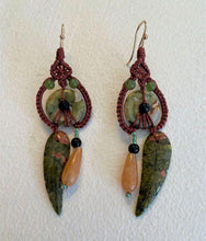 Load image into Gallery viewer, Tapestry Double Dangle Earrings