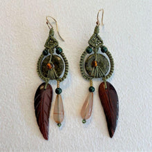 Load image into Gallery viewer, Tapestry Double Dangle Earrings