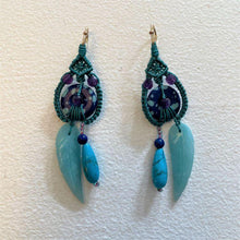 Load image into Gallery viewer, Tapestry Double Dangle Earrings