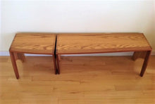 Load image into Gallery viewer, Walking Benches, red oak with mahogany accents