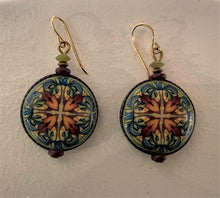 Load image into Gallery viewer, Millefiori Inspired Domed Earrrings
