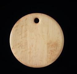 Birds eye maple 14 inch round cutting board - The Highlight Gallery