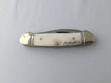 Load image into Gallery viewer, Lahontan Cutthroat Trout Knife, scrimshaw on bone - The Highlight Gallery
