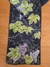Load image into Gallery viewer, Grapes on Black Scarf/Wrap - The Highlight Gallery
