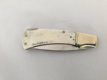 Load image into Gallery viewer, Peregrine Falcon Knife, scrimshaw on bone - The Highlight Gallery
