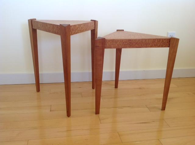 Triangle Tables, Semi-Nesting Pair-Custom Order – The Highlight Gallery