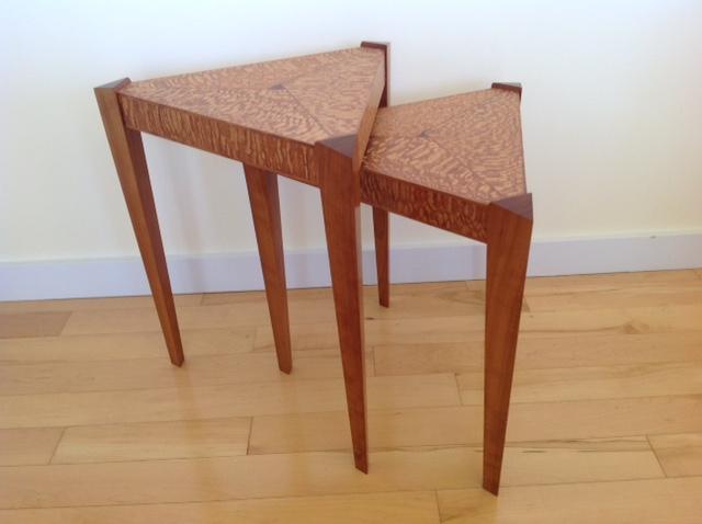 Triangle Tables, Semi-Nesting Pair-Custom Order – The Highlight Gallery