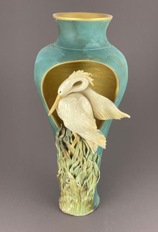 Heron Cutout Vase