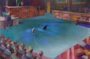 Counsel Approaching the Bench, unframed print, 18" x 24" - The Highlight Gallery
