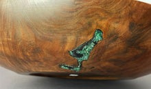 Load image into Gallery viewer, Black Walnut Bowl with Fuschite Inlay
