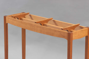 Floating Top Console Table of cherry and doussie