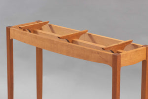 Floating Top Console Table of cherry and doussie