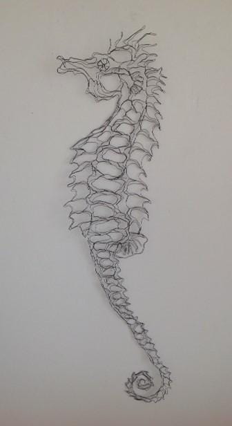Seahorse wire sculpture