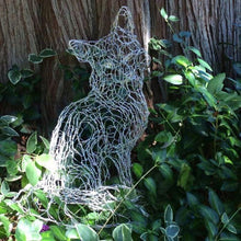 Load image into Gallery viewer, Silver Fox Wire Sculpture
