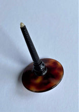 Load image into Gallery viewer, turned top with acetate top body and tagua nut tip of top.
