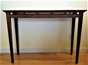 front view of rosewood and wenge console or hall table