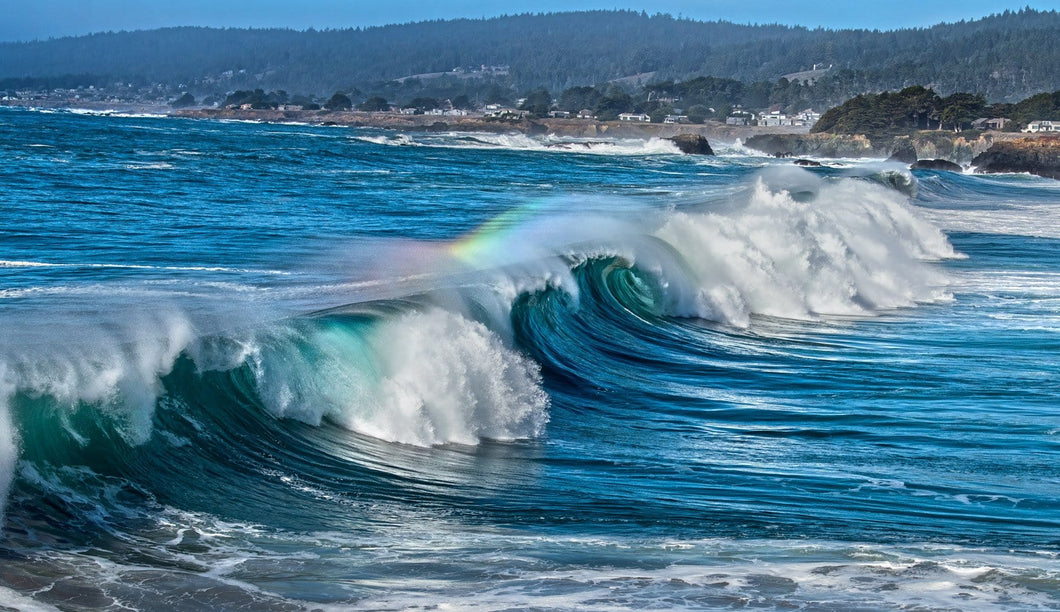 Breaking Wave with Rainbow