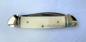 Mt. Shasta and McCloud Landscape Scrimshaw Knife #20-11