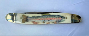 Rainbow Trout Scrimshaw Knife #20-04