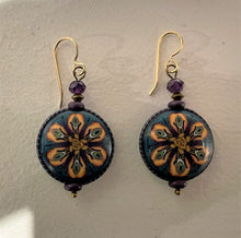 Load image into Gallery viewer, Millefiori Inspired Domed Earrrings
