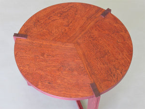 FLW Round Table of Pommele Bubinga and Purpleheart